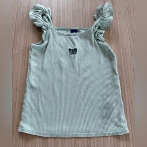 Old navy toddler girl sage green butterfly tanktop 4t